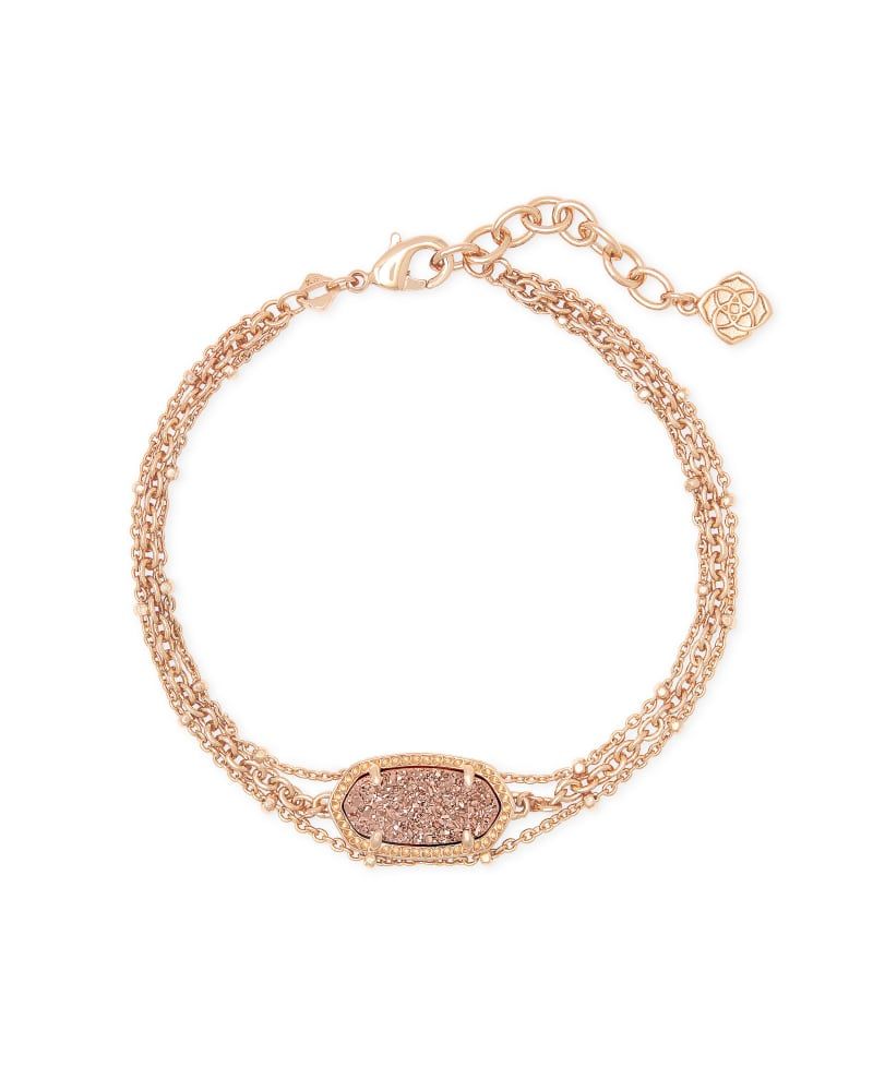 Elaina Rose Gold Multi Strand Bracelet in Rose Gold Drusy | Kendra Scott