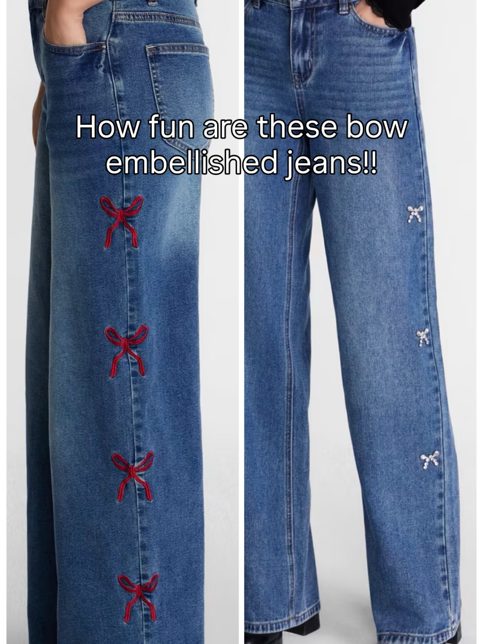 Bow jeans from Walmart