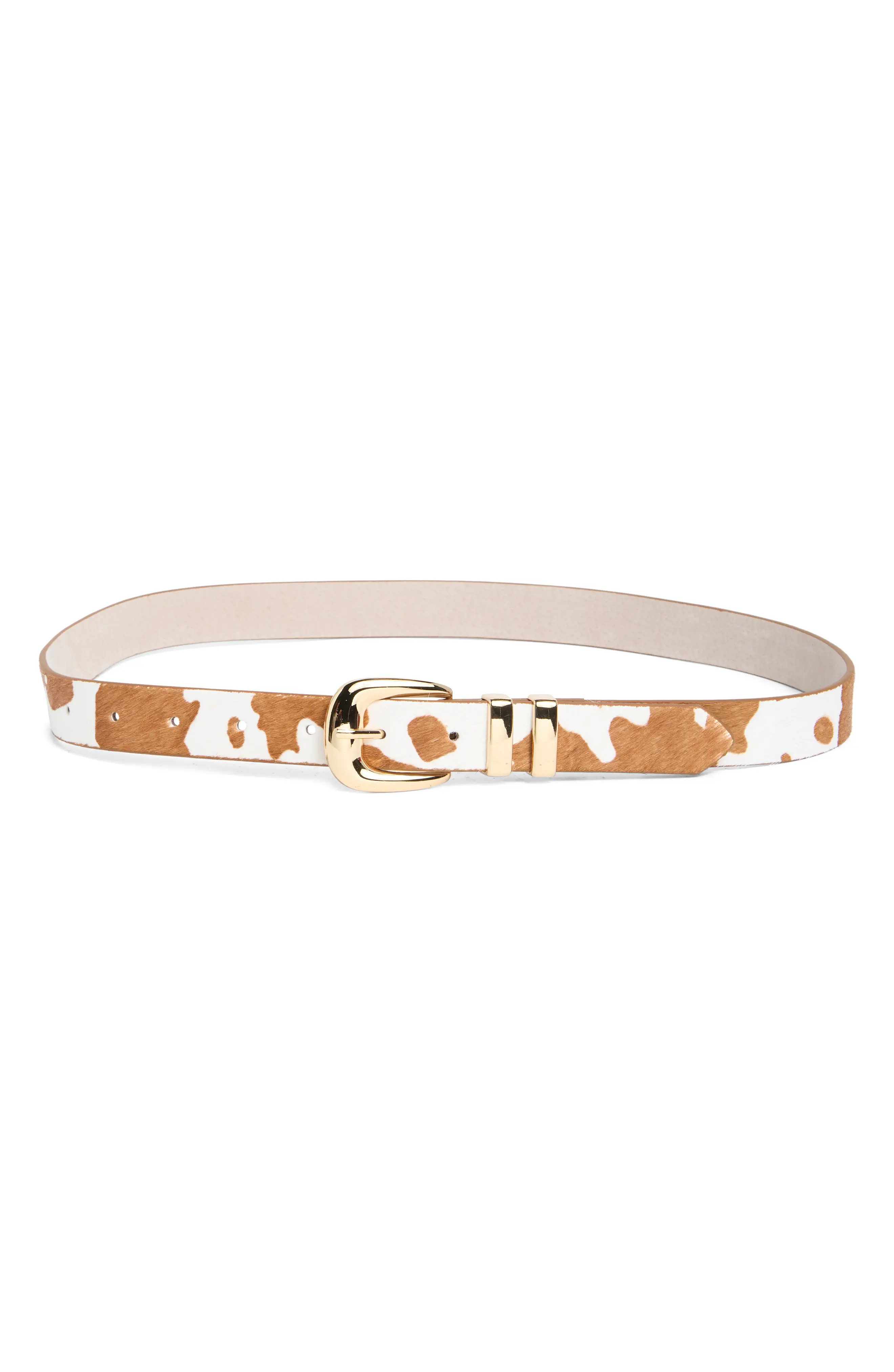 Vince Camuto Genuine Calf Hair Belt in Cowhide at Nordstrom Rack, Size X-Large | Nordstrom Rack