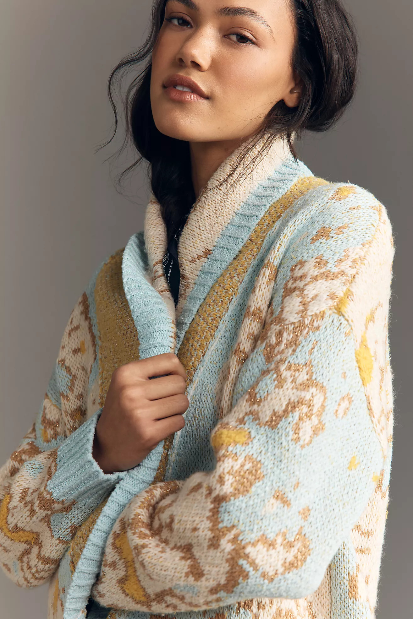 Pilcro Oversized Open-Front Longline Cardigan Sweater | Anthropologie (US)