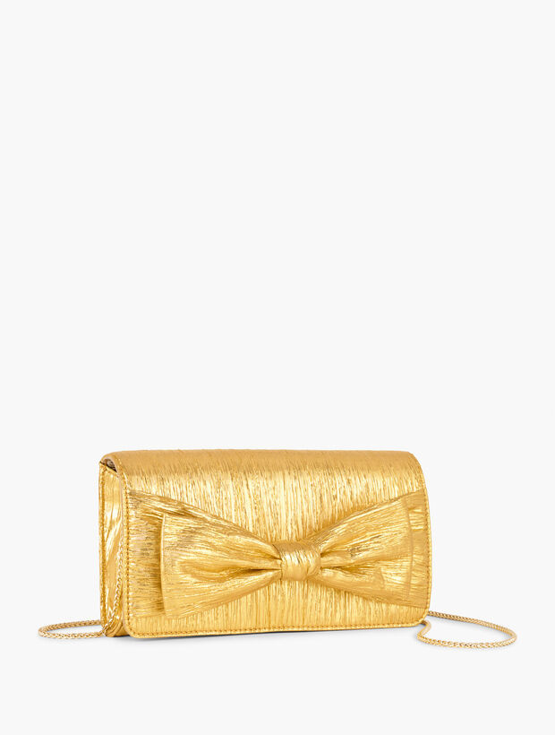 Metallic Bow Clutch | Talbots