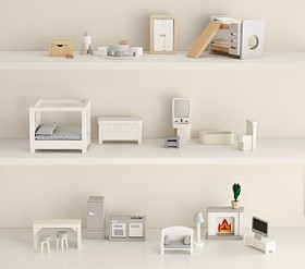 5 Room Dollhouse Accessory Set: Living Room, Kitchen, Bathroom & Bedrooms | Pottery Barn Kids