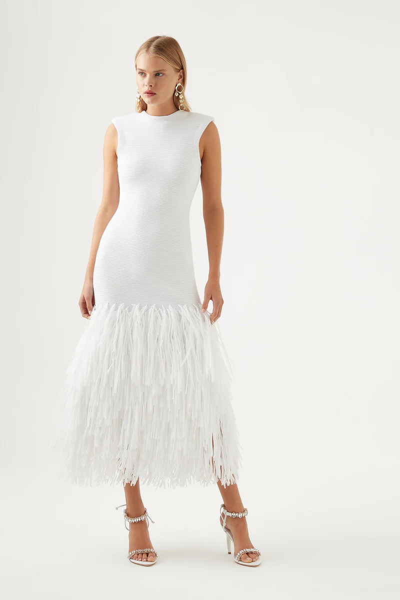 Rushes Raffia Knit Midi Dress | Aje.(Global)