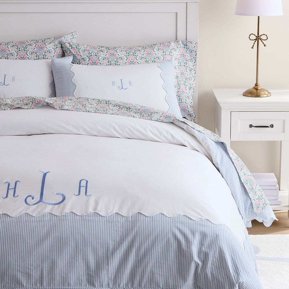 Bea Scallop Border Duvet Cover | Pottery Barn Teen