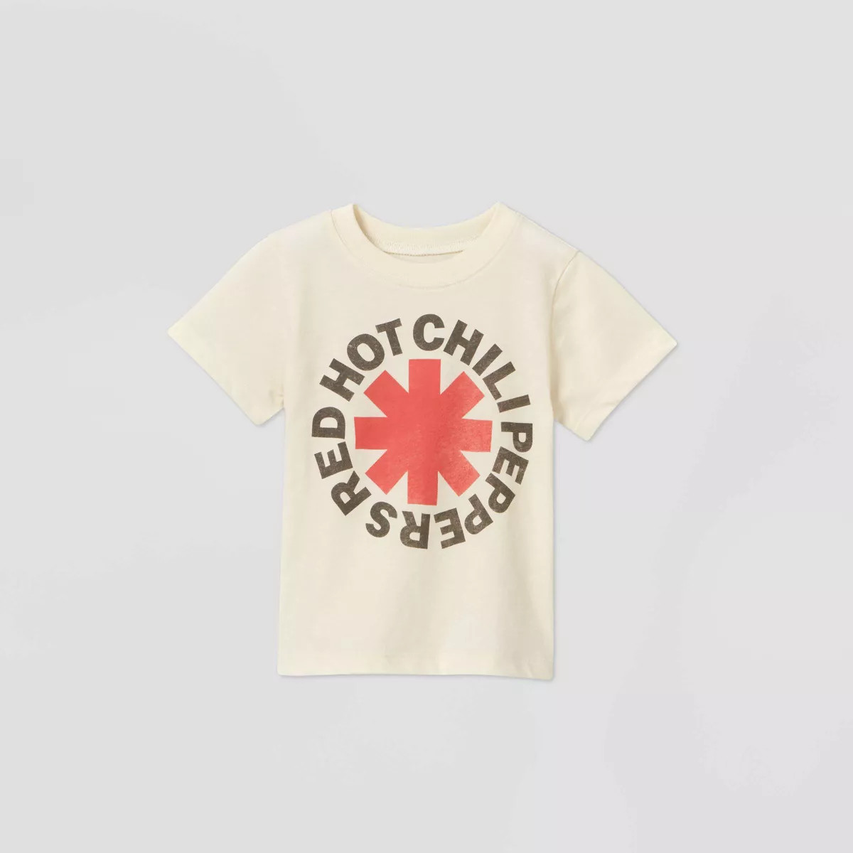 Toddler Boys' Red Hot Chili Peppers Short Sleeve T-Shirt - Beige | Target