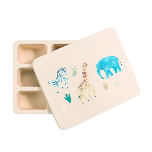 Austin Baby Collection Silicone Bento Box - Safari Warm Cream | Target