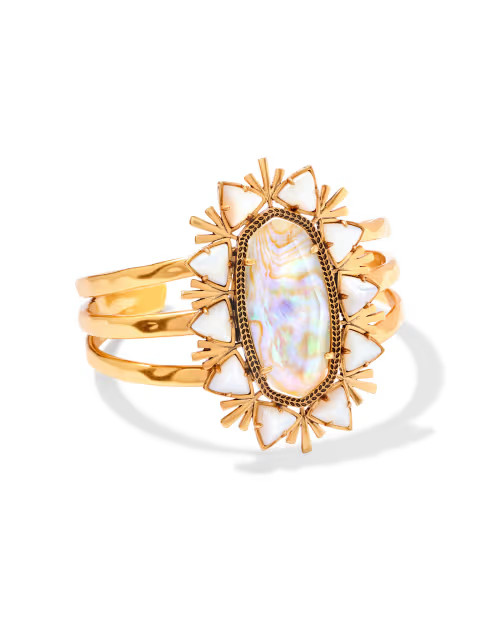 Havana Vintage Gold Cuff Bracelet in Iridescent Abalone | Kendra Scott