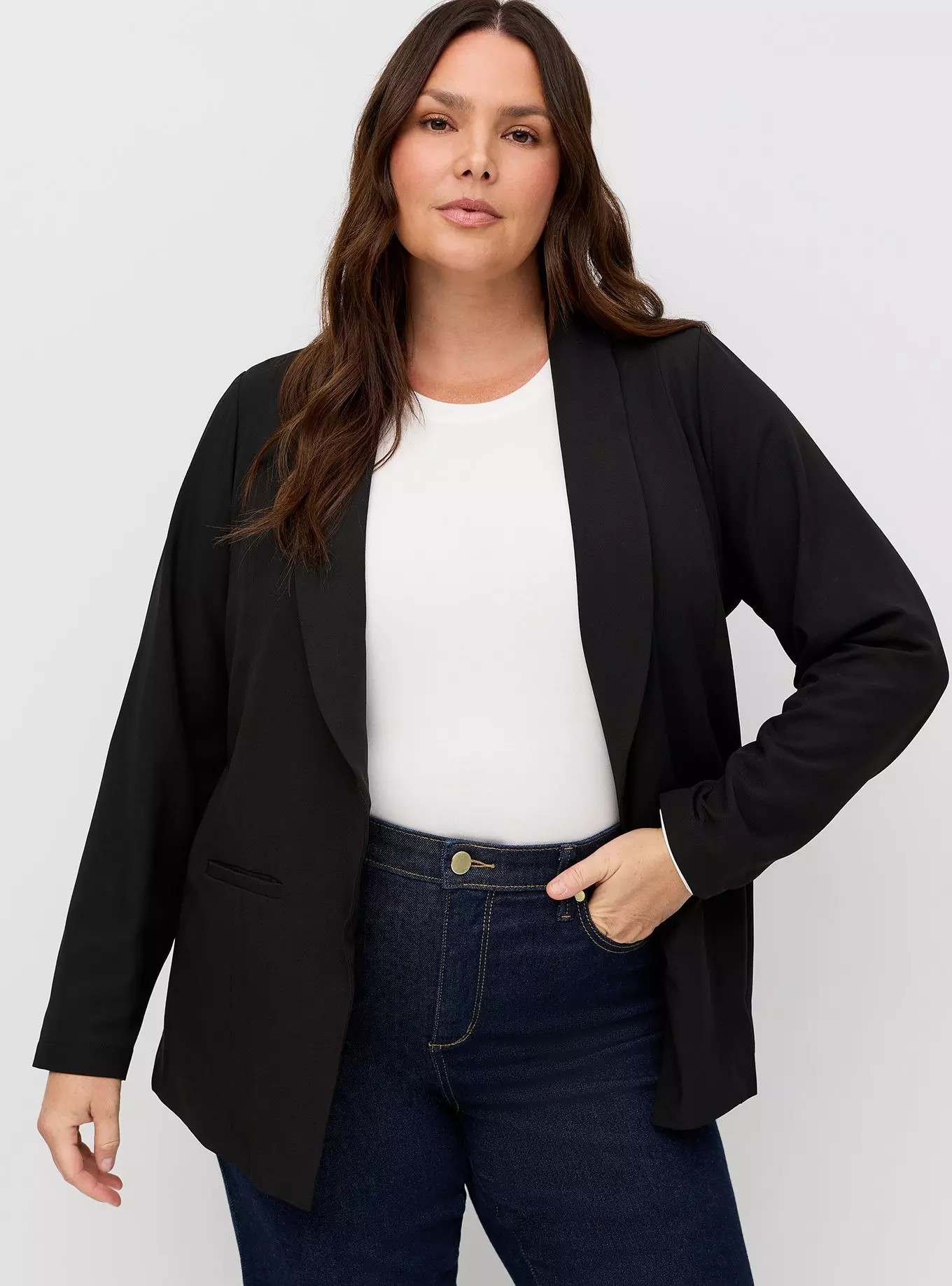 Parker Studio Crepe Blazer | Torrid (US & Canada)
