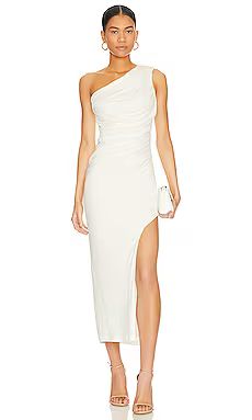 Bardot Rosalie Midi Dress in Orchid White from Revolve.com | Revolve Clothing (Global)