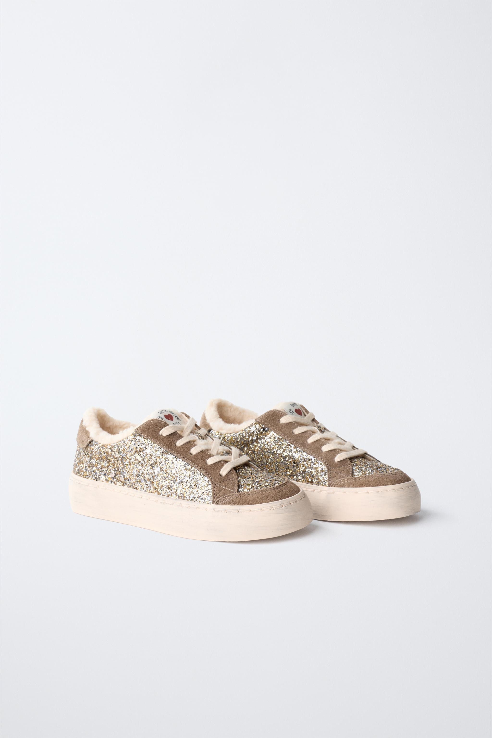 SHINY FLEECE SNEAKERS | Zara US