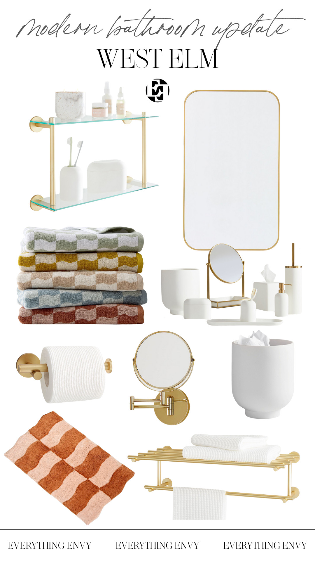 Updating the bathroom with sleek, modern pieces from West Elm. Chic, functional, and everything you need for a fresh look. Everything linked! 

 #LTKHome