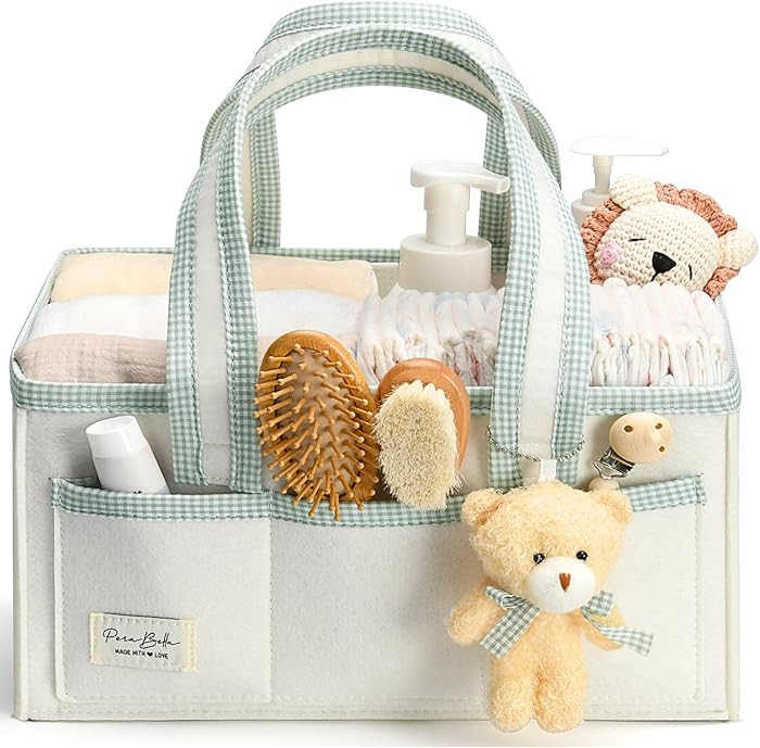 PeraBella Diaper Caddy Organizer with Handle, Baby Shower Gifts Basket Bag, Registry Search Must ... | Amazon (US)