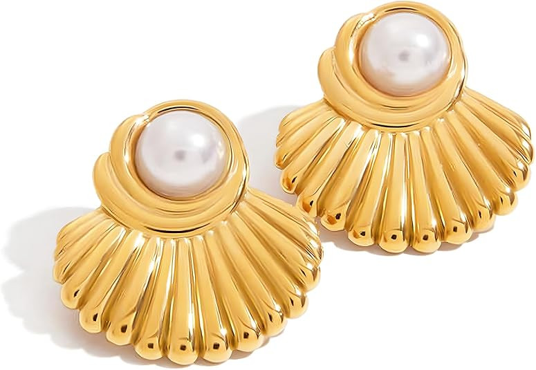 Women Gold Boho Vintage Dangle Earrings for Women Texture Earrings Summer Beach Jewelry | Amazon (US)