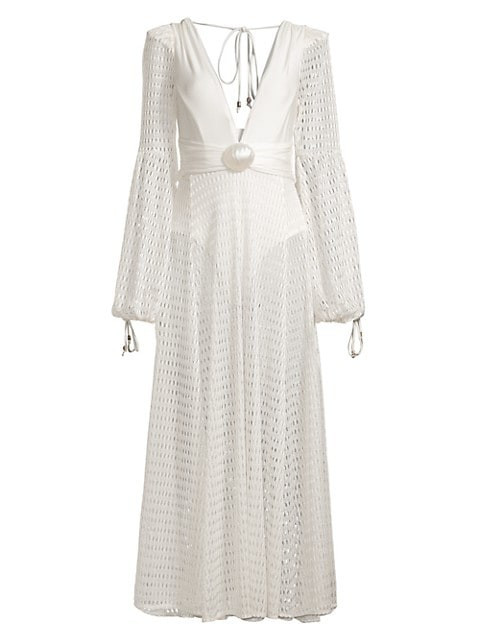 Laser-Cut Plunge Beach Dress- Honeymoon Dress | Saks Fifth Avenue