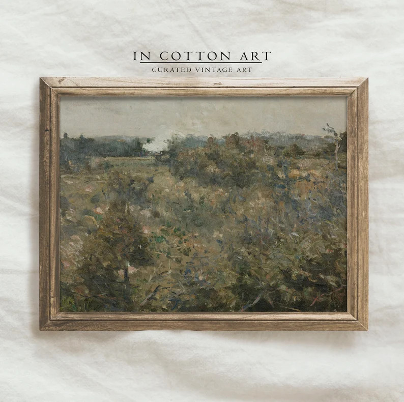 PRINTABLE Vintage Landscape Study Painting / Antique Nature Scenery Print / Country Wall Art Digi... | Etsy (US)