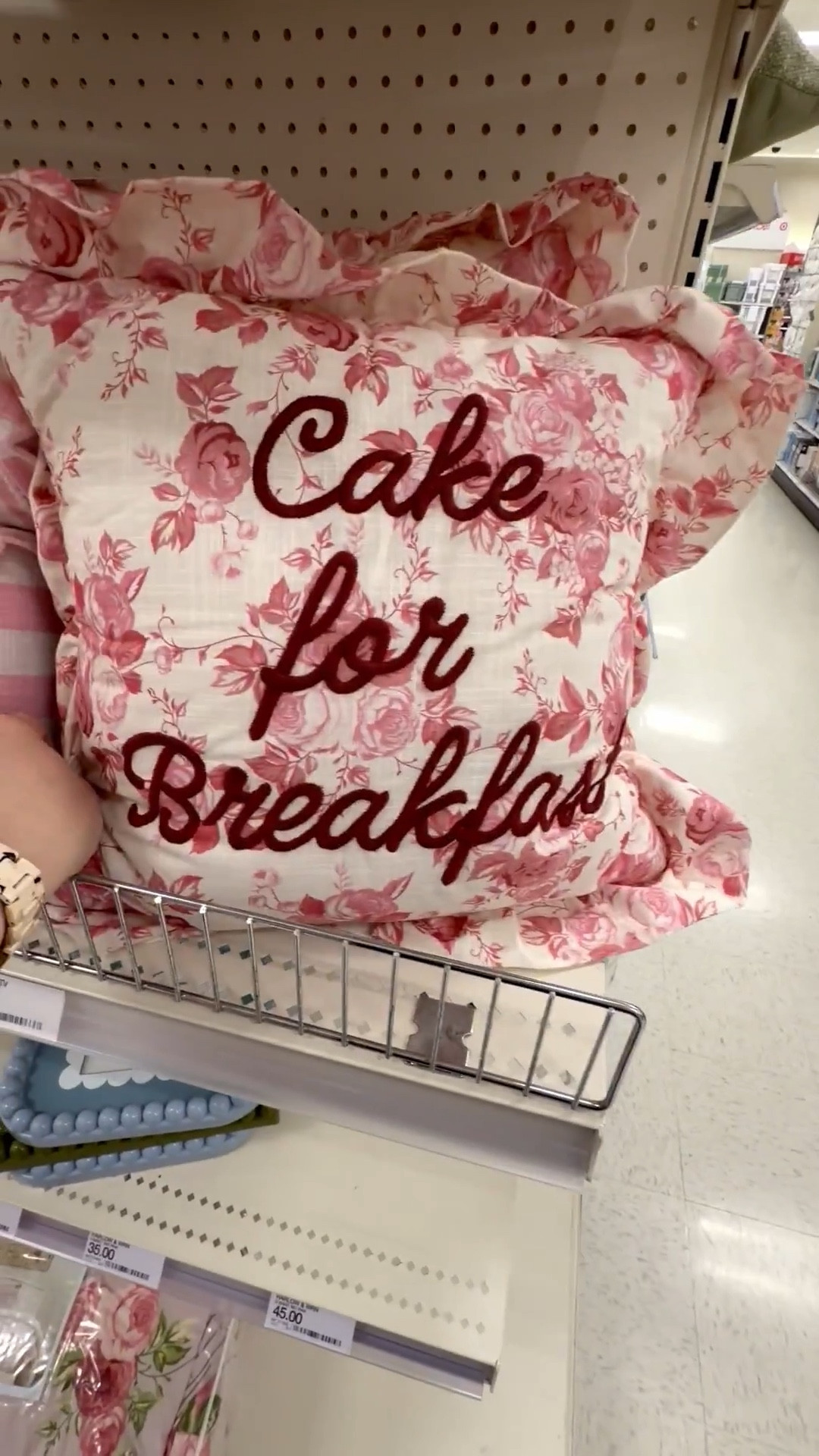 The cutest floral throw pillow and it says “cake for breakfast” 🍰🌸
Tell me this isn’t the most fun little pop of personality for spring. Cozy, colorful, and just the right amount of sass for your space. Linked in my LTK 🤍
Comment Pillow for link
AD/earns small commission 
#HomeDecorFinds #FloralDecor #SpringHome #CozySpaces #LTKHome

#LTKMidsize #LTKHome #LTKgrwm