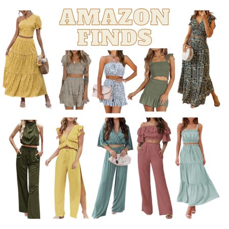 Adorable two piece outfits found on Amazon! 
Two piece dress set, two piece pant set, two piece short set, spring outfit, summer outfit, festival outfits  

#LTKSeasonal #LTKunder50 #LTKFestival
