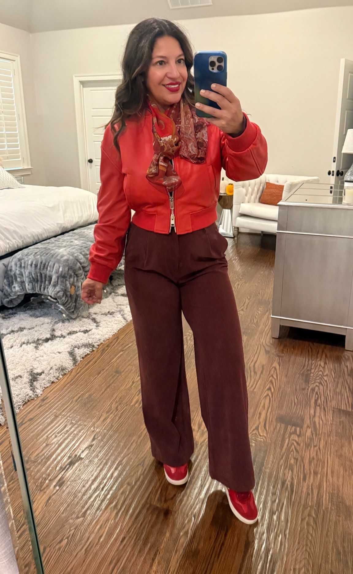 I love red and burgundy together for fall colors! These wide leg corduroy pants have a little stretch and are so comfy, yet structured. I know you all know that’s my jam!

I am wearing a small in the stretch silk blouse and small in the pants. 

#LTKTravel #LTKHoliday #LTKSeasonal

#LTKHoliday #LTKSeasonal #LTKTravel