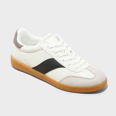 Women's Spencer Fashion Sneakers with Memory Foam Insole - Universal Thread™ 7.5 White: Lace Up, Low Top, Textured Outsole | Target