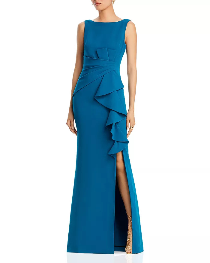 Sleeveless Cascading-Ruffle Gown | Bloomingdale's (US)