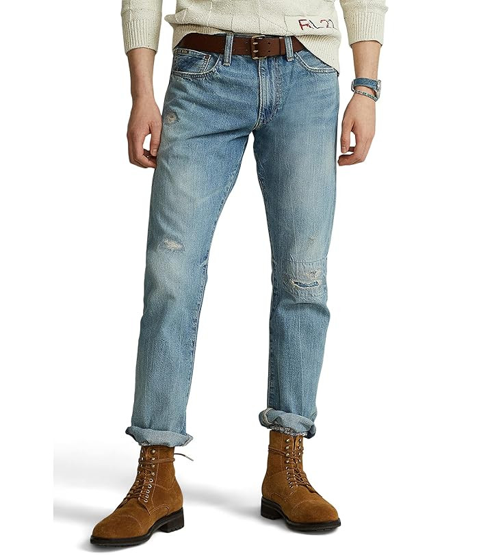 Polo Ralph Lauren Varick Slim Straight Distressed Jeans in Fowlers | Zappos