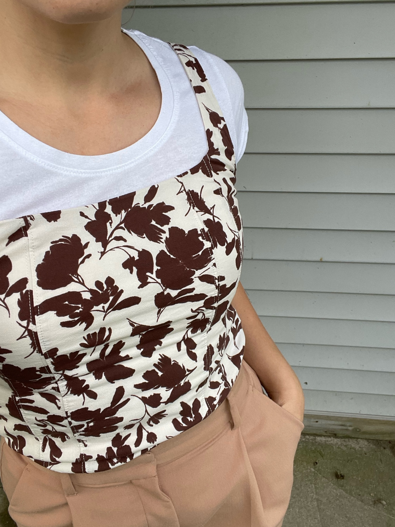 Warm weather fall fit 

Tailored shorts, corset top, floral, fall floral, ootd 

#LTKSeasonal #LTKfindsunder50 #LTKworkwear