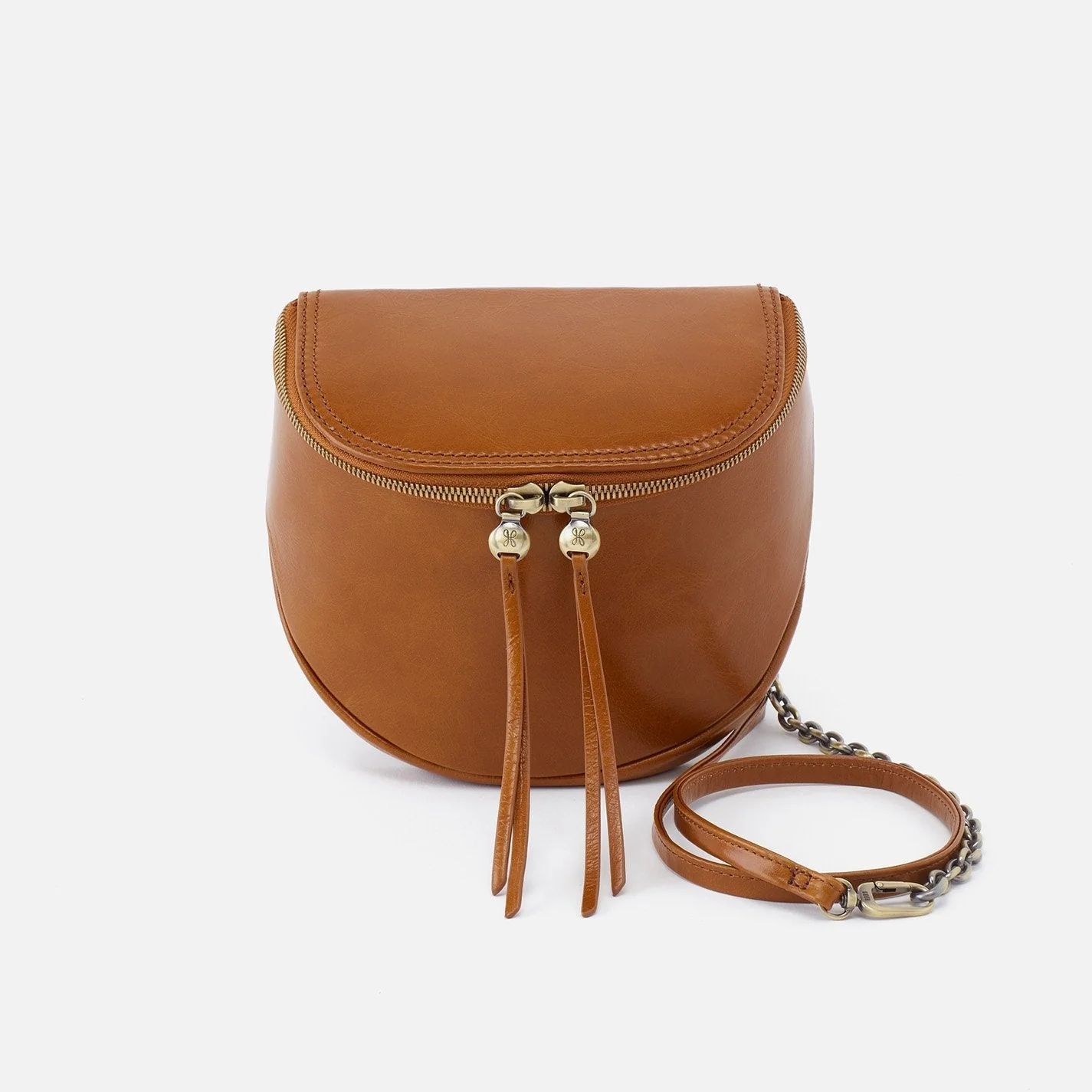 Foster Crossbody in Polished Leather - Truffle | HOBO Bags