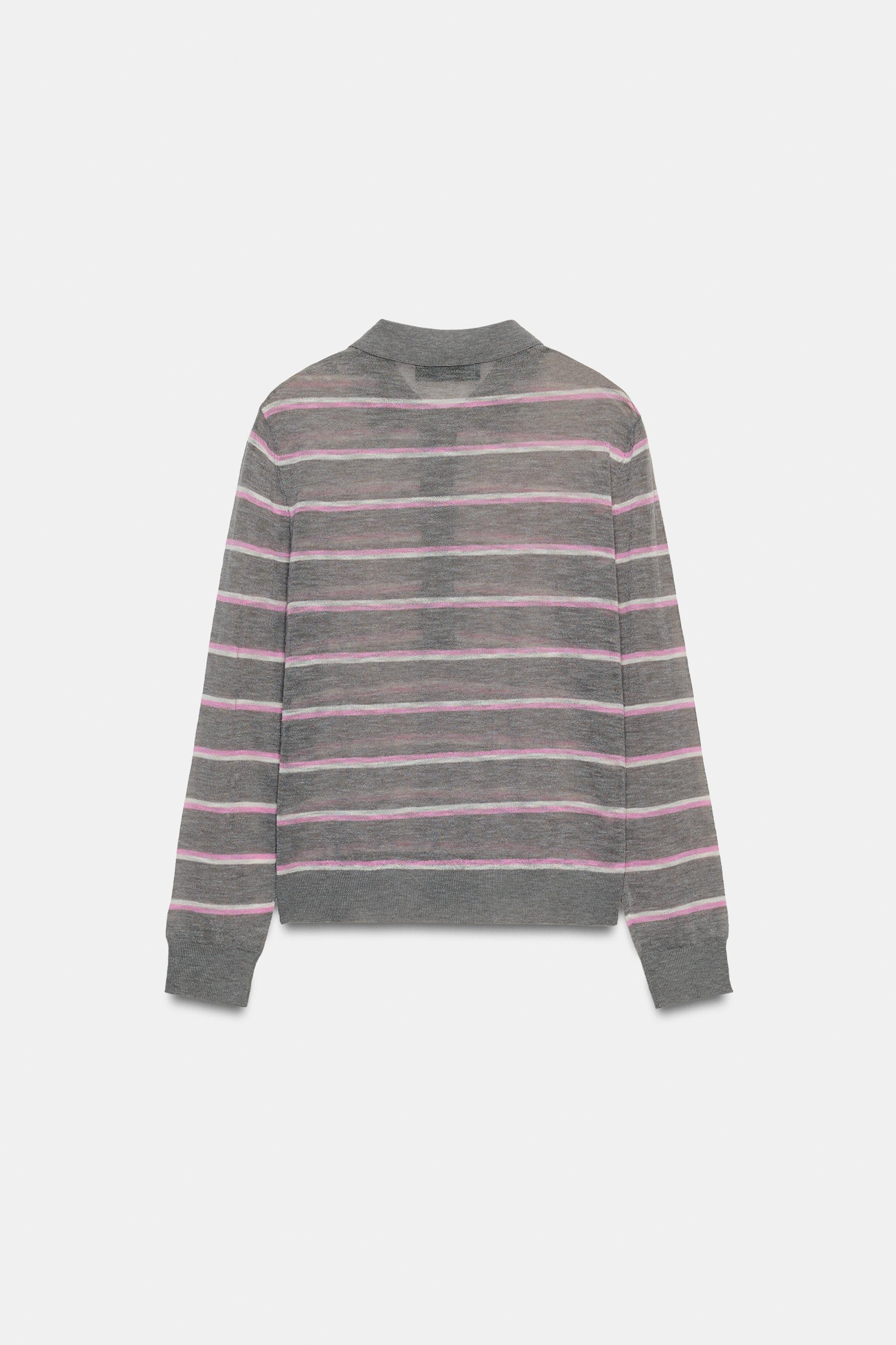 EXTRA-FINE WOOL STRIPED POLO | Zara US