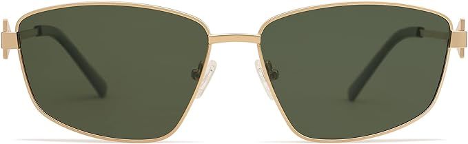 Appassal Retro Polarized Sunglasses Vintage Rectangular Metal Frame Sun Glasses AP3635 | Amazon (US)