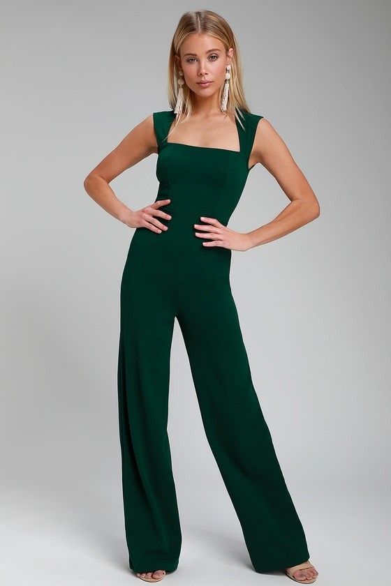 Enticing Endeavors Emerald Green Jumpsuit - Christmas Jumpsuit - Office Party Christmas Party -  | Lulus (US)