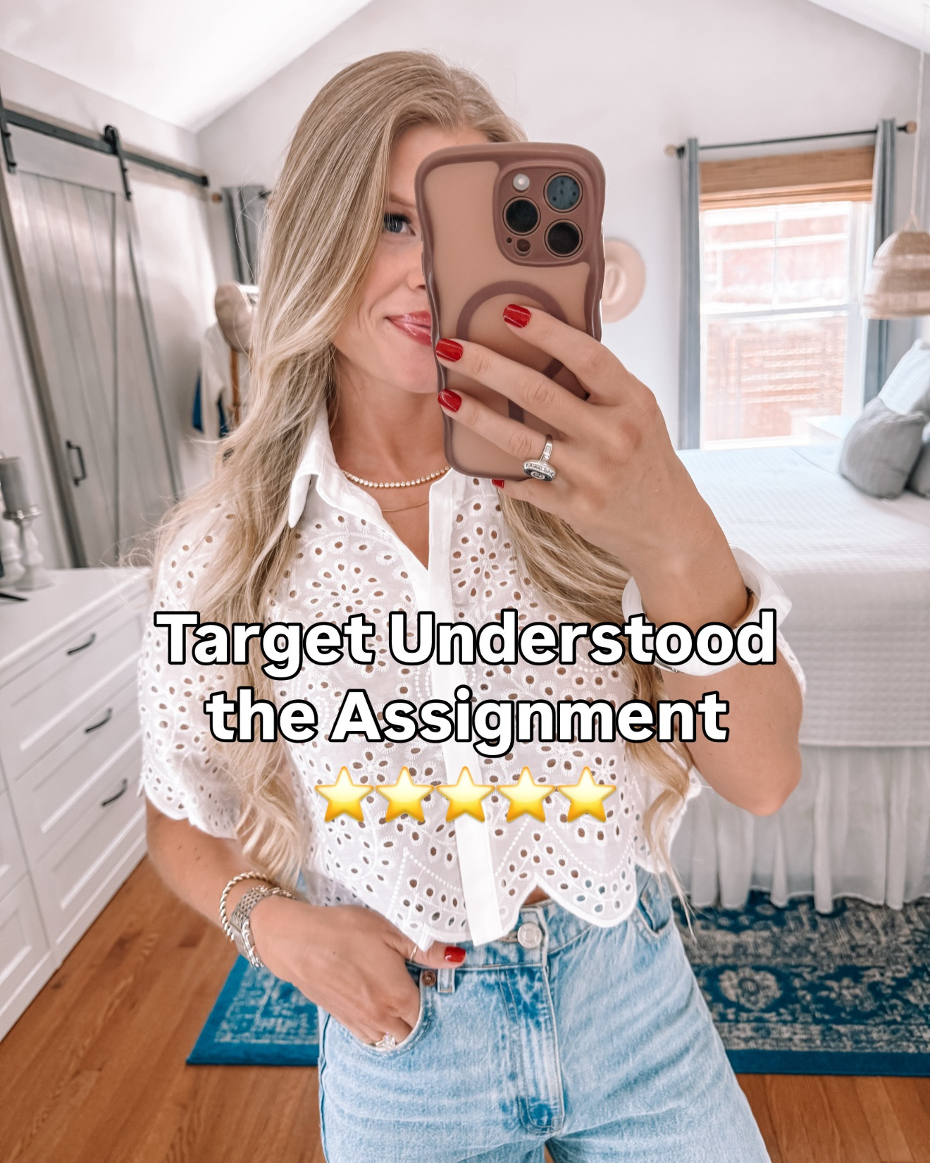 The seashell chargers, the perfect denim jacket, the straw hats for summer… I’m sold on everything! 👏🏼 #targetstyle #targethaul #targetnewarrivals

#LTKHome #LTKTravel #LTKSeasonal