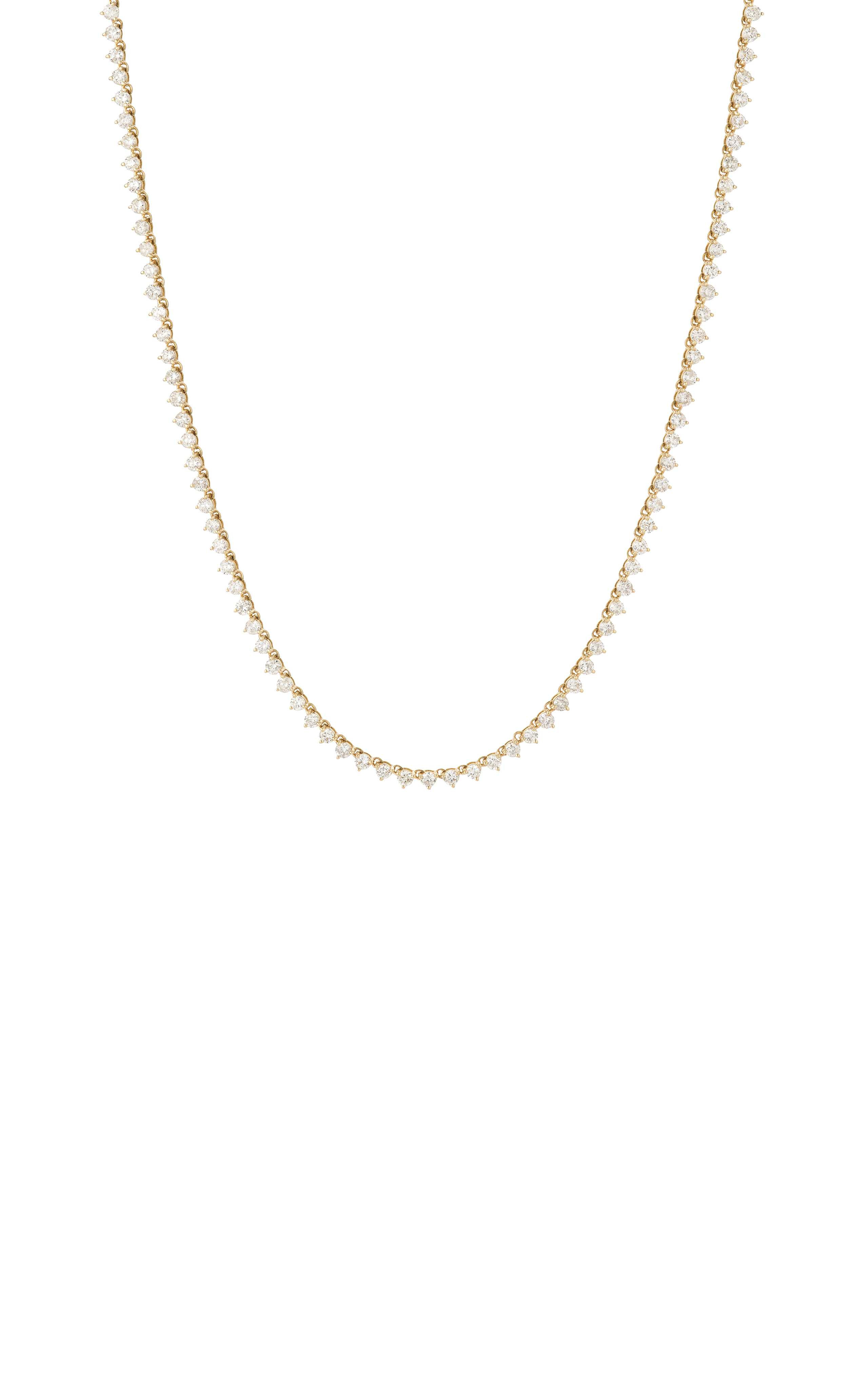 14k Yellow Gold and Diamond Rounds Rivera Necklace | Moda Operandi (Global)