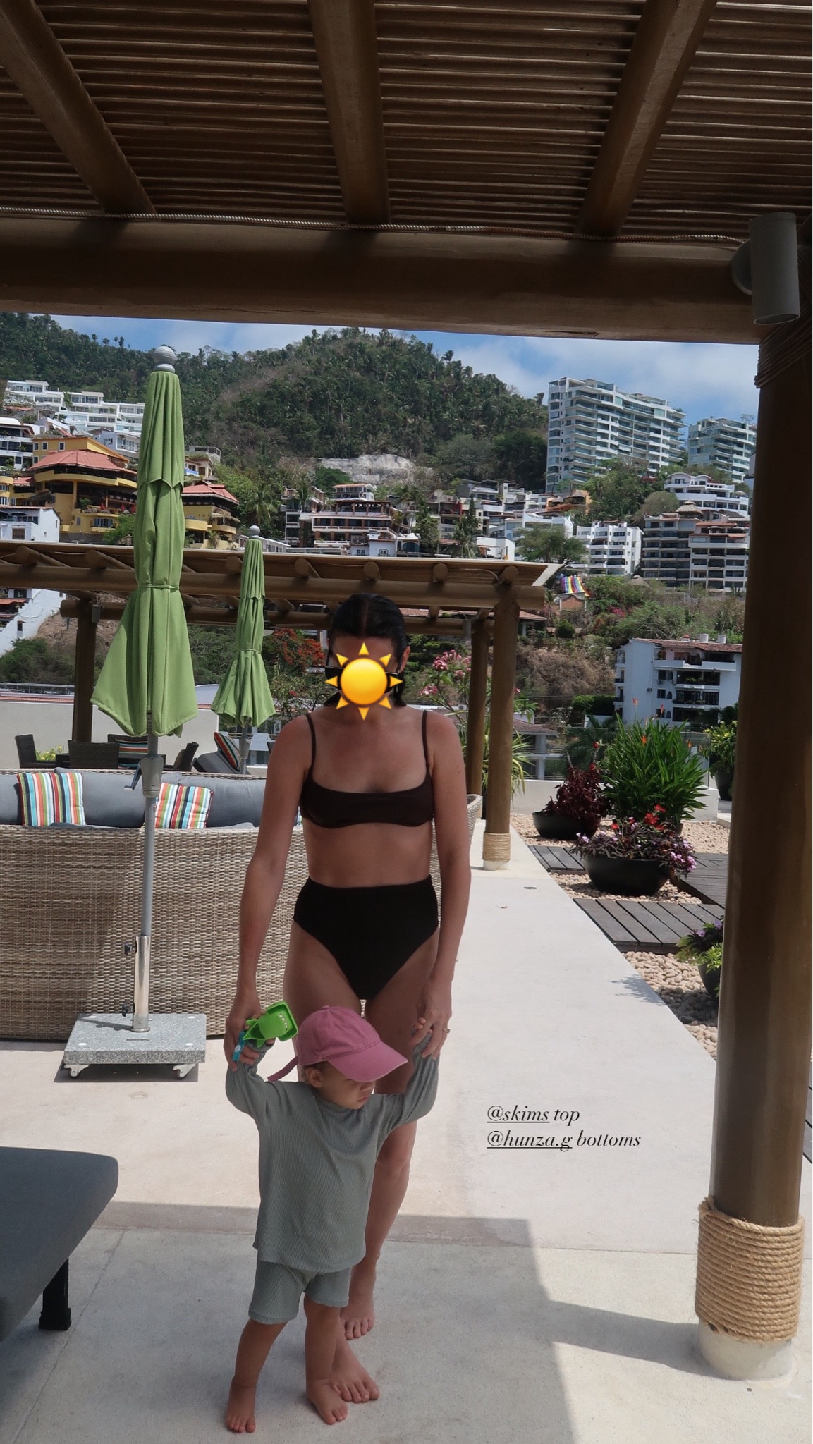 Skims bikini top (size up)
Hunza G swim bottoms (one size and nice and stretchy)

#LTKSwim #LTKFindsUnder50 #LTKFindsUnder100