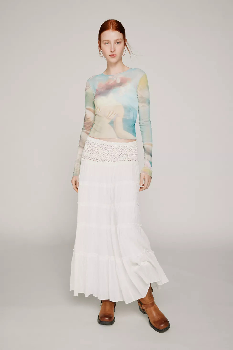 Kimchi Blue Elle Tiered Maxi Skirt | Urban Outfitters (US and RoW)