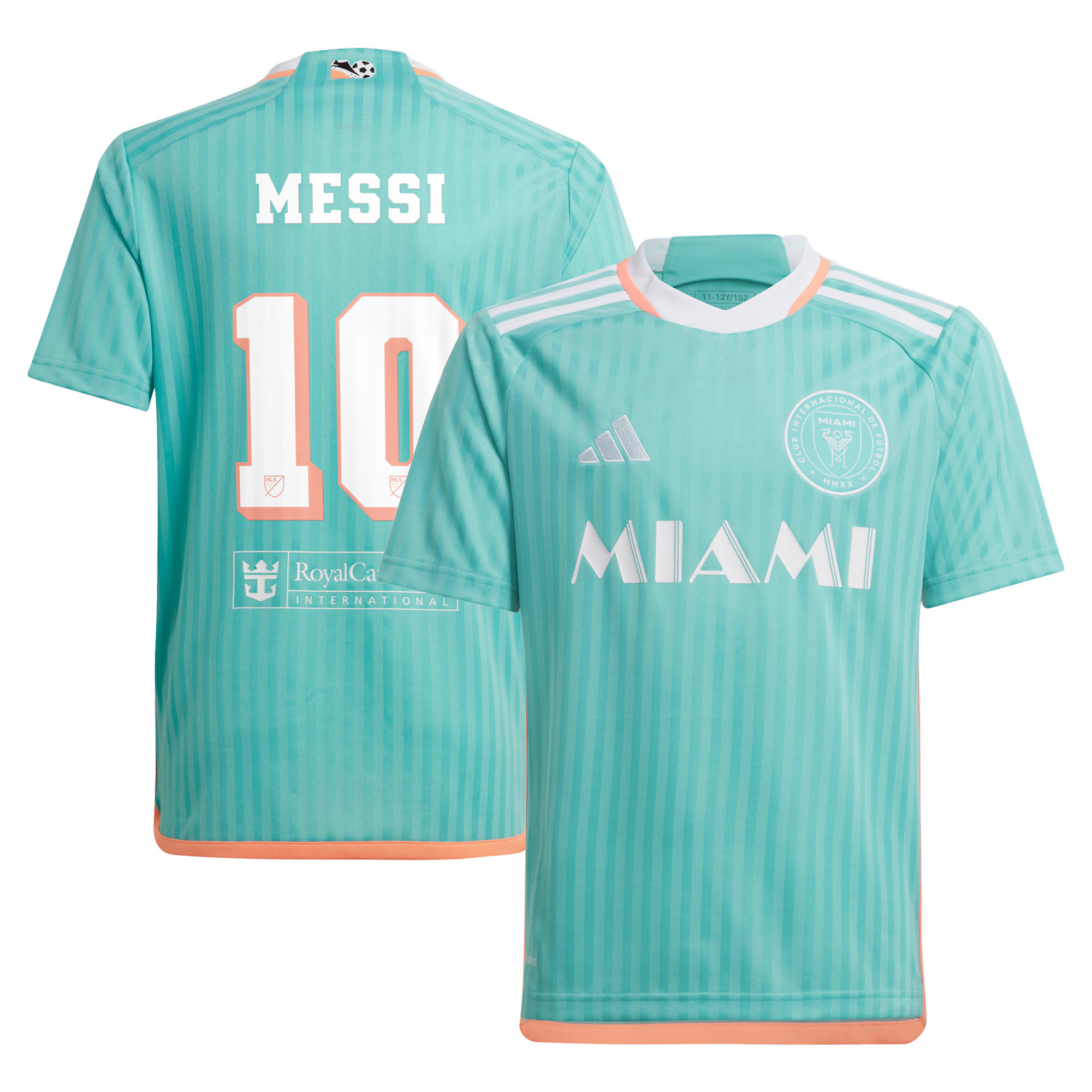 Youth Inter Miami CF Lionel Messi adidas Aqua 2024 Archive Replica Player Jersey | MLS Store