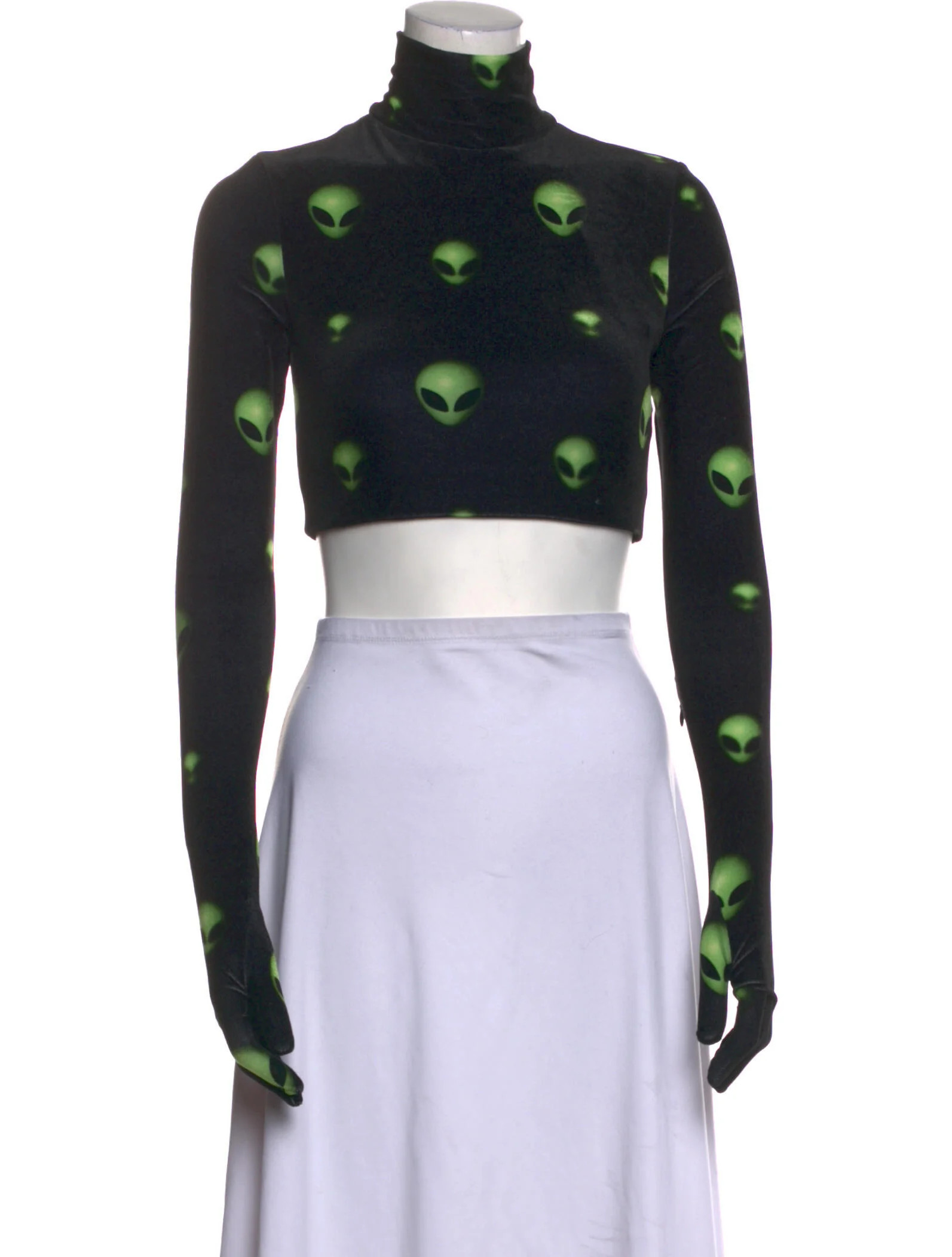 Extraterrestrial Cropped Printed Crop Top w/ Tags | The RealReal