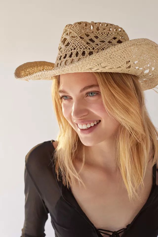 Paisley Straw Cowboy Hat | Urban Outfitters (US and RoW)