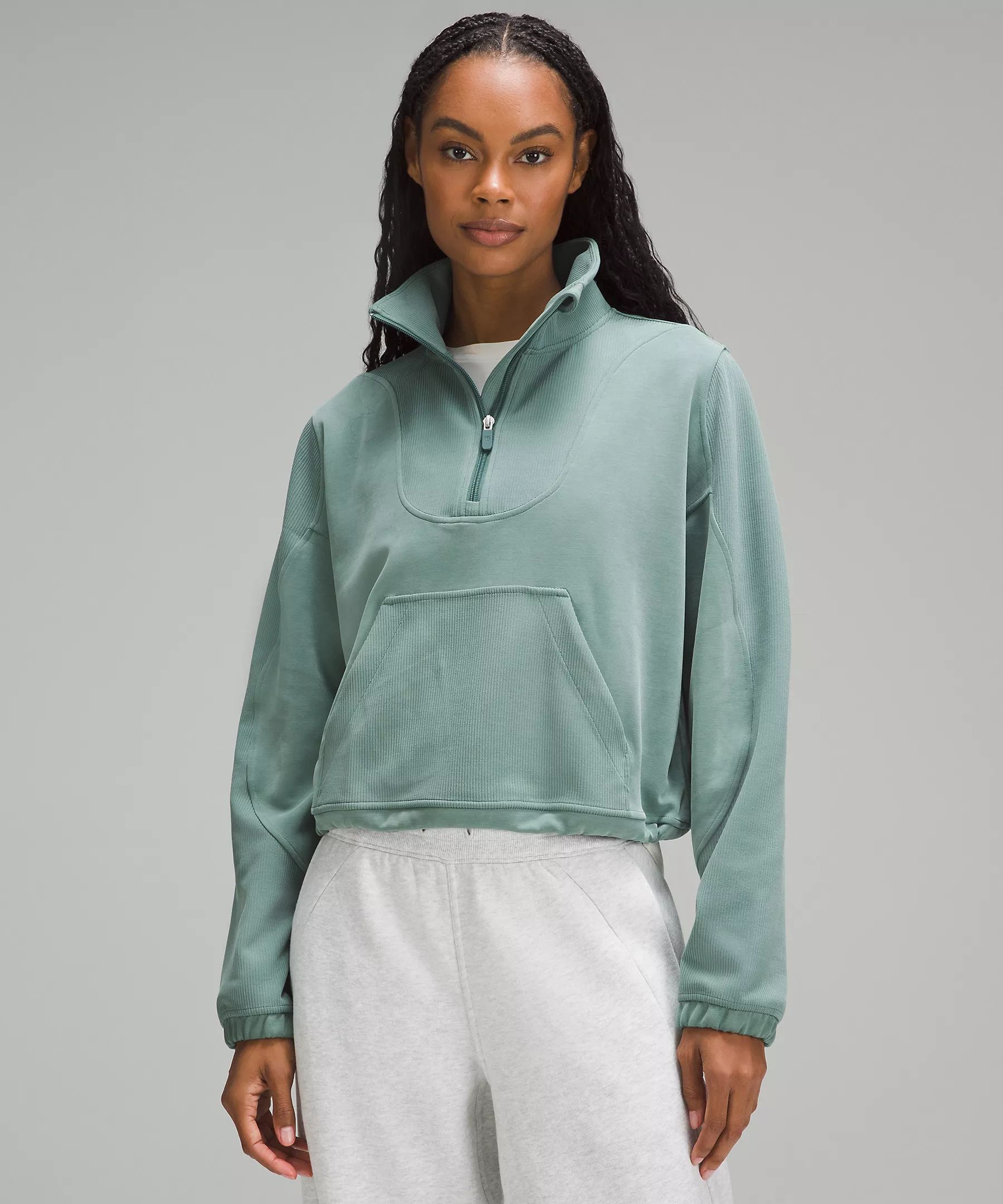 Brushed Softstreme Ribbed Half Zip | Women's Hoodies & Sweatshirts | lululemon | Lululemon (US)