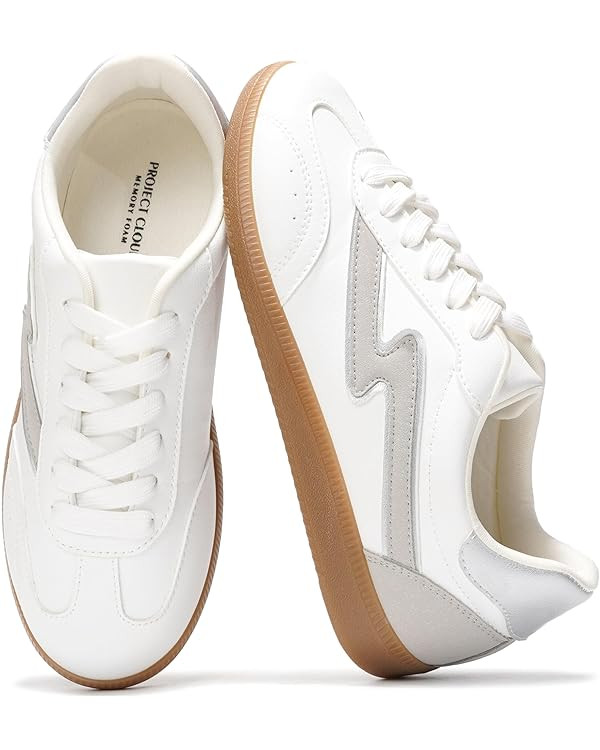 Project Cloud Sneakers for Women - Lace-up Shoes for Women Trendy Women Sneakers, Memory Foam Wom... | Amazon (US)