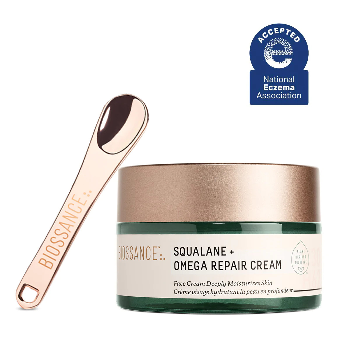 Biossance Squalane & Omega Repair Cream Anti-Aging Moisturizer with Ceramides for Dry Skin Clinicall | Biossance (US)