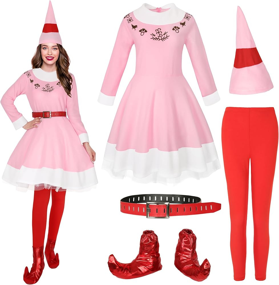 Ainiel Elf Costume for Women The Costume Adult Costume Halloween Christmas Cosplay Full Set Delux... | Amazon (US)
