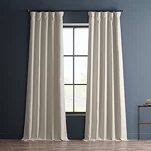 HPD Half Price Drapes Faux Linen Room Darkening Curtains - 96 Inches Long Luxury Linen Curtains f... | Amazon (US)