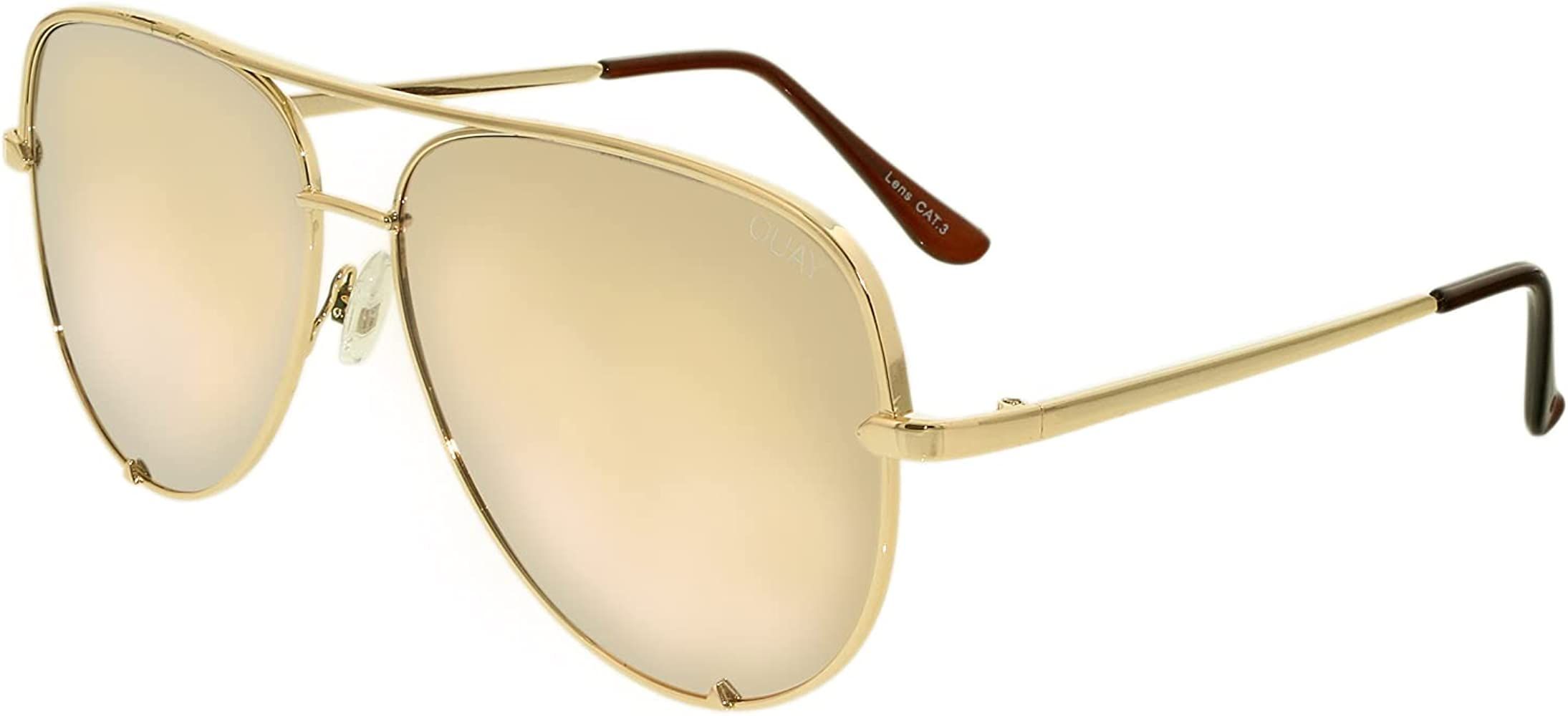 Amazon.com: Quay Australia HIGH KEY Men's and Women's Sunglasses Classic Oversized Aviator – Go... | Amazon (US)