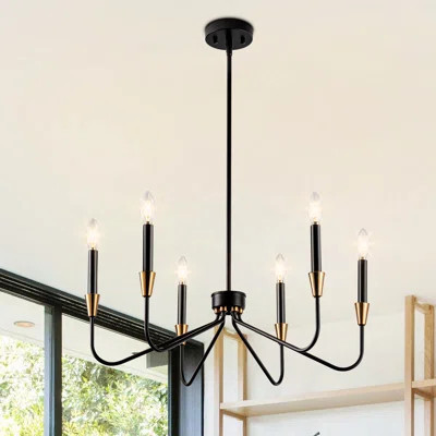 Gerbrig Dimmable Classic / Traditional Chandelier Black Farmhouse Chandeliers for Dining Room | Wayfair North America