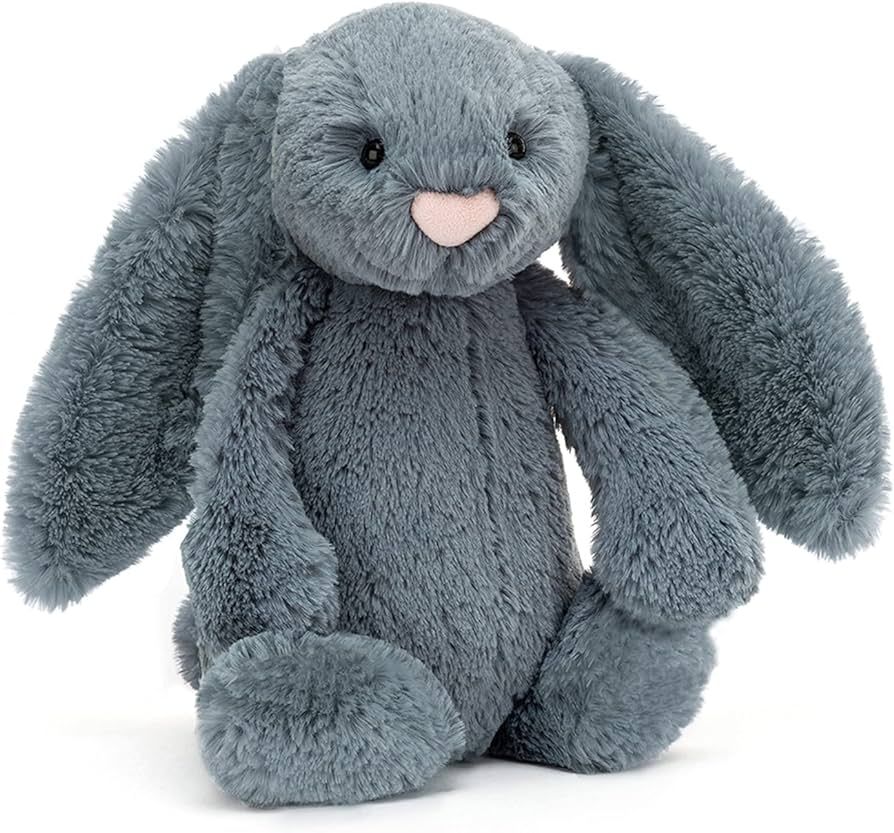 Jellycat Bashful Dusky Blue Bunny Stuffed Animal, Medium | Amazon (US)