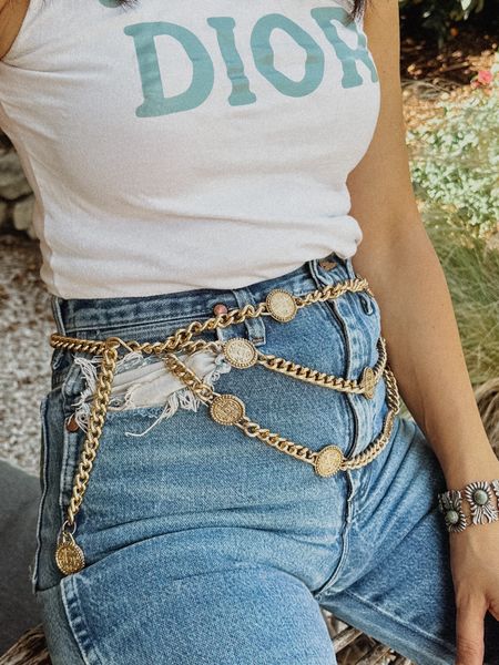 A vintage gold chain belt with coin detailing is a must have imo! Pairs well with everything! 