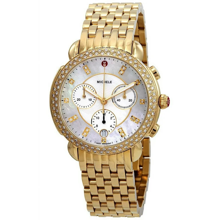 Michele Women's Sidney Chronograph Diamond 38mm Watch MWW30A000008 | Walmart (US)