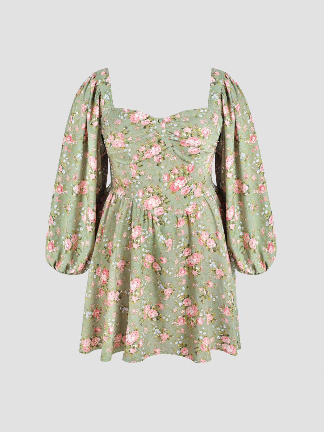 Curve & Plus Rose Pattern Mini Dress | Cider