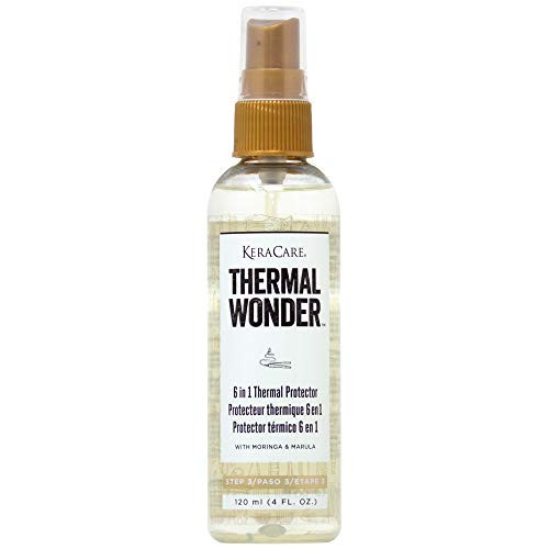 KeraCare Thermal Wonder 6 in One Thermal Protector - 4 oz - With Moringa and Marula for Moisture - Heat Protector - Leave In Conditioner - Easier Detangling | Amazon (US)