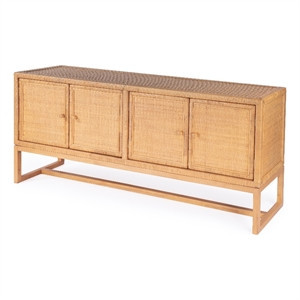 Butler Specialty Company Captiva Rattan 4 Door 76" Sideboard - Natural Rattan | Homesquare